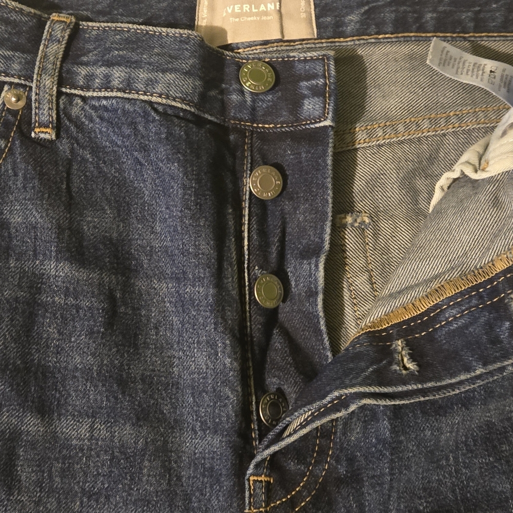 Everlane The Cheeky Jean | Blue Distressed Jeans - Picture 8 of 11